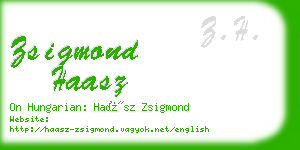 zsigmond haasz business card